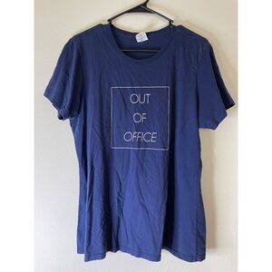 Blue 'Out of Office' Graphic Women’s T-Shirt